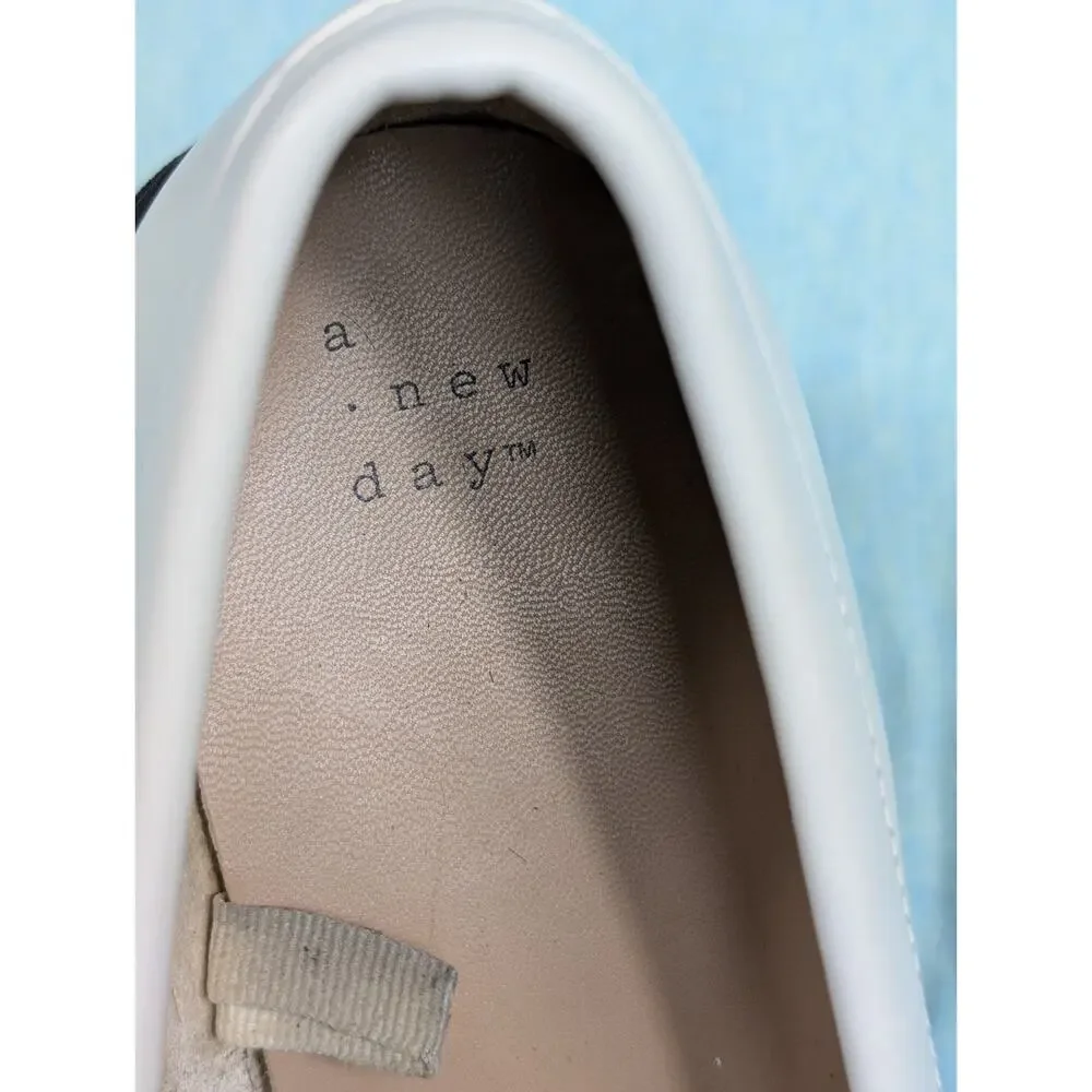 A New Day Women's Off White/Britney Paris Platform Loafers Size 10 Lug Sole